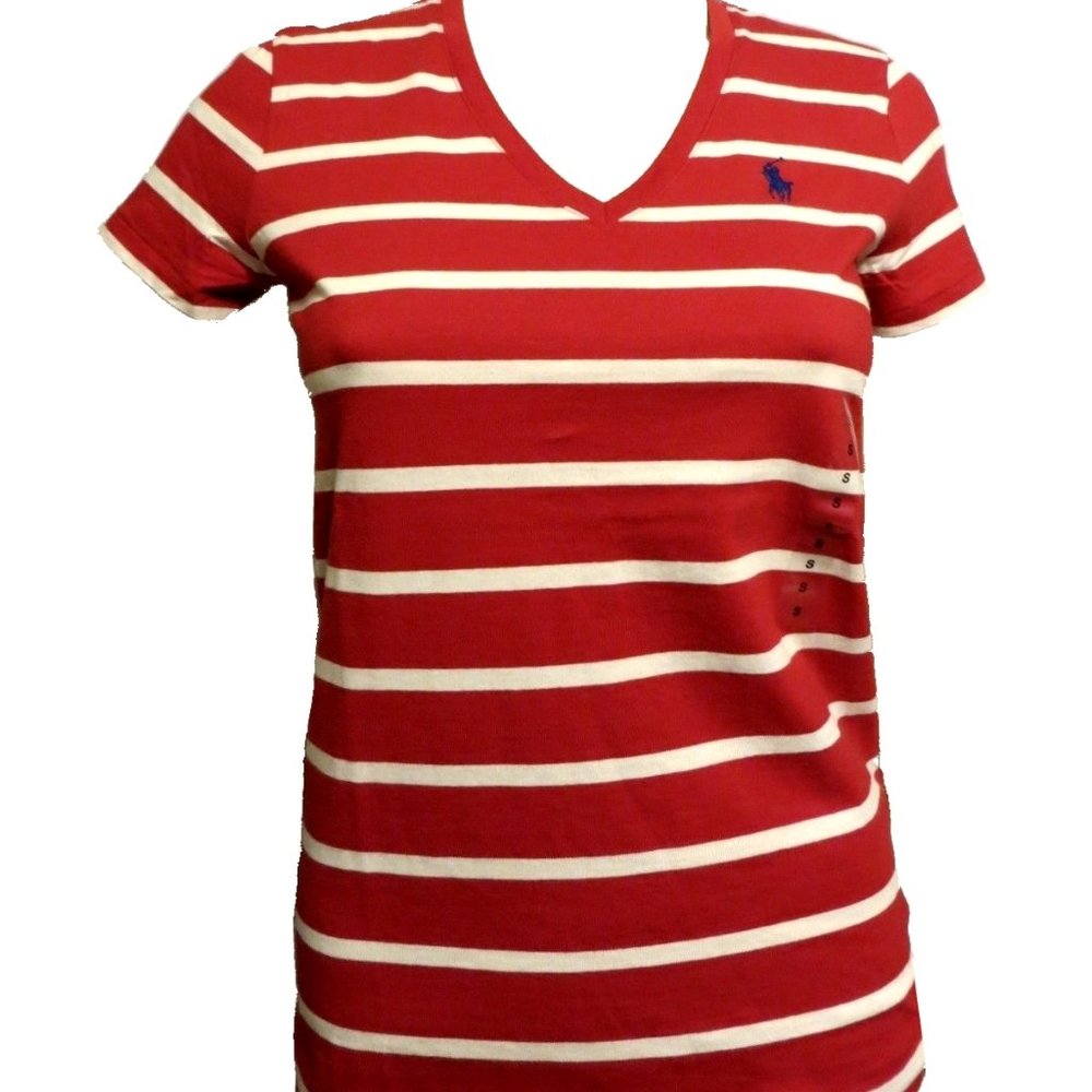 Ralph Lauren Sport Polo Red White Slim Fit T-Shirt